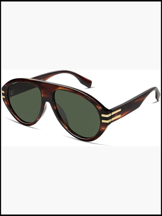 Polarized Retro Oversized Aviator Sunglasses UV400 Protection Plastic Frame main image 7